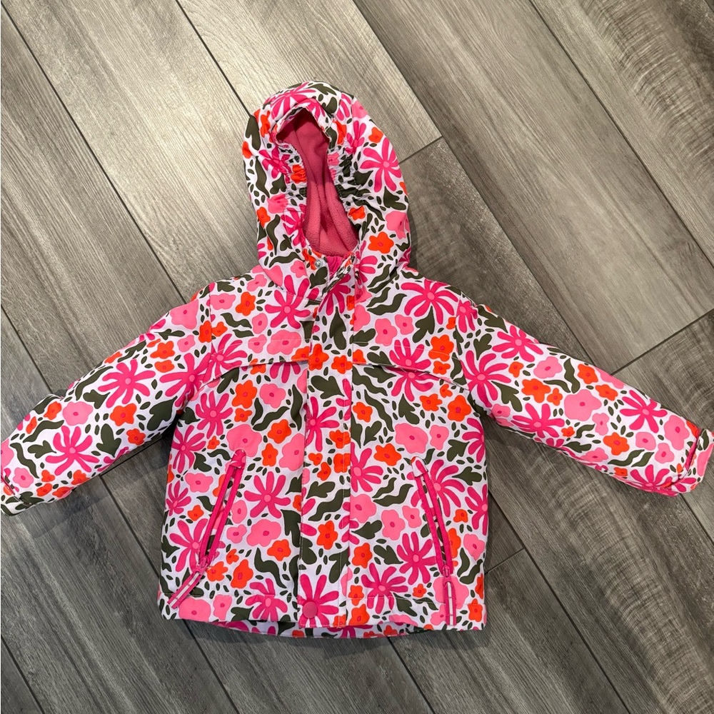 Floral Pink Hooded Jacket
